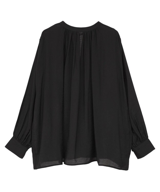 AMERICAN HOLIC スキッパーギャザーブラウス Black