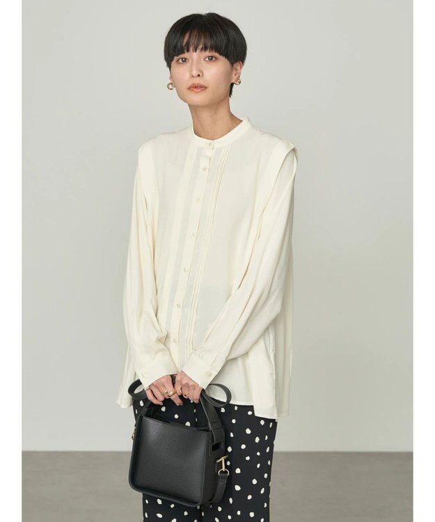 AMERICAN HOLIC サラックールタック使いブラウス Ivory