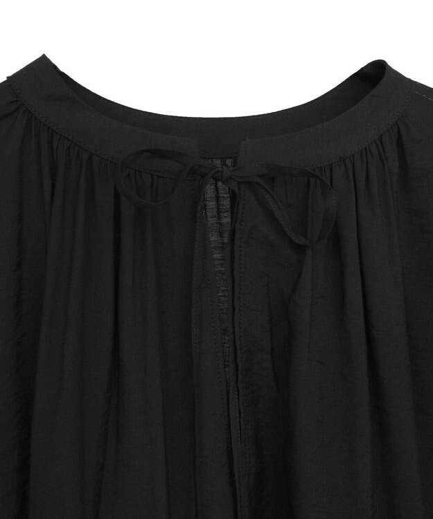 AMERICAN HOLIC スキッパーギャザーブラウス Black