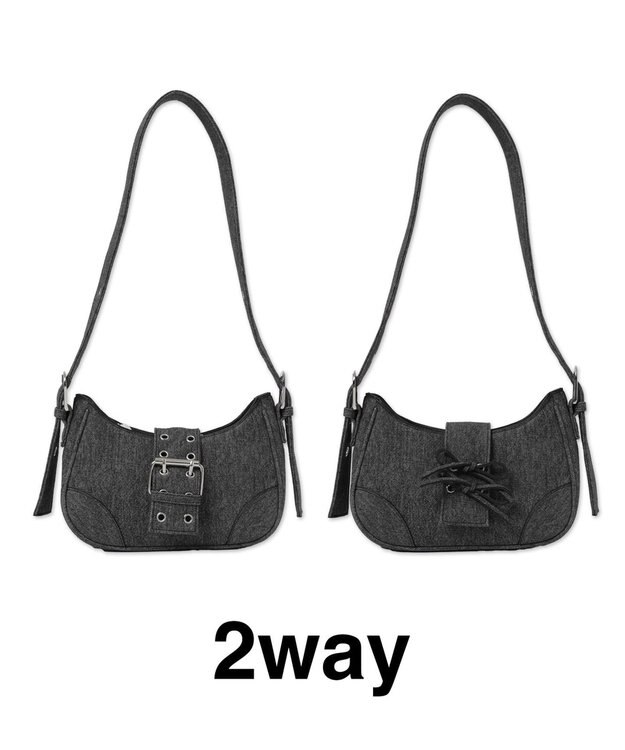 WEGO マルチWAYハーフムーンベルトバッグ ブラックその他