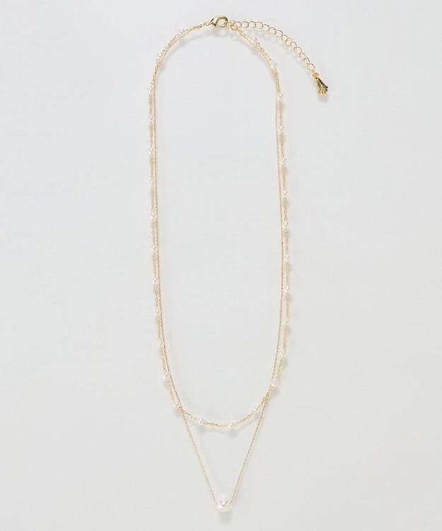 Phoebe <オンワード限定セット>2ラインエレガントパールネックレス×グリームスウィングピアス ホワイト