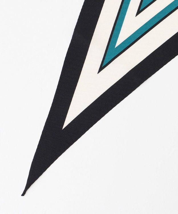 23区 【CLASSY.6月号掲載】ストライプ ダイヤ スカーフ マリンブルー