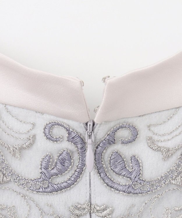 GRACE CONTINENTAL ラメオーナメントミニドレス グレー