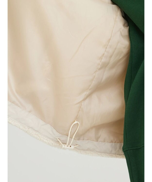 Green Parks スタンドカラーボアブルゾン Ivory