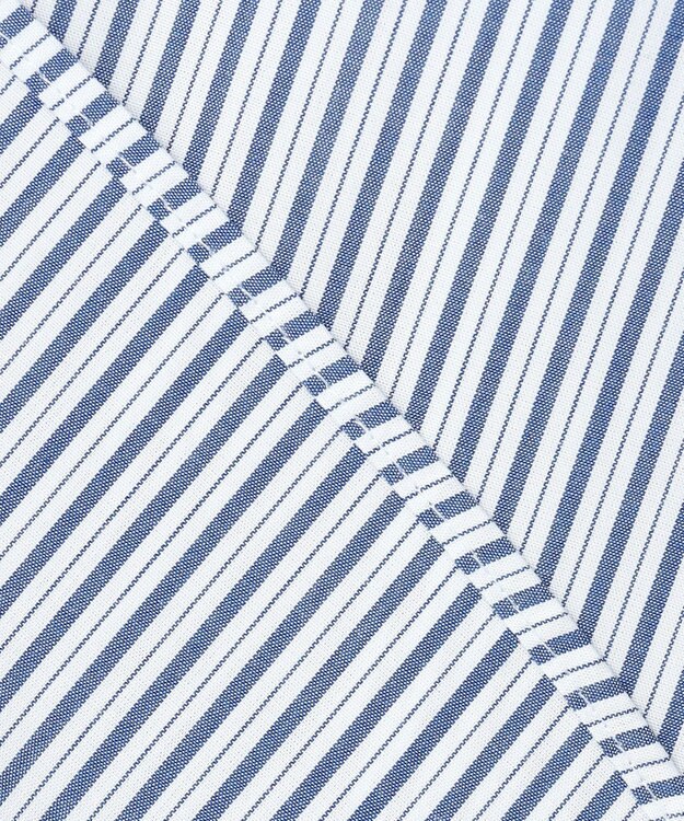 ANY L エニィファンクションハイネックブラウス ブルーストライプ