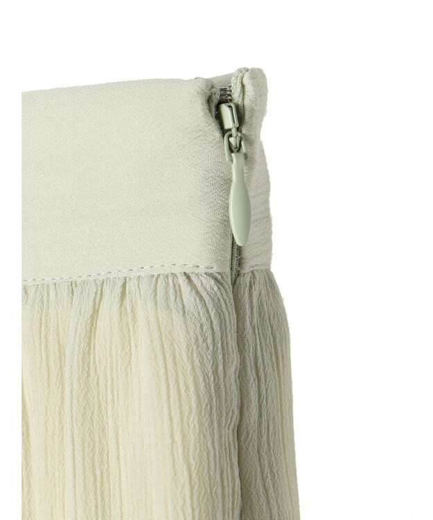 earth music&ecology シアー楊柳アシメティアードスカート Green