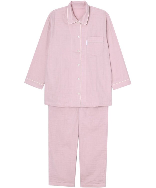ワコール／睡眠科学 【パジャマ】　三重ガーゼ　ロング袖・ロングパンツ　睡眠科学／ワコール　YDX552 ピンク