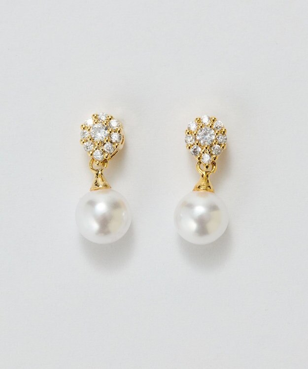 Phoebe <オンワード限定セット>2ラインエレガントパールネックレス×グリームスウィングピアス ホワイト