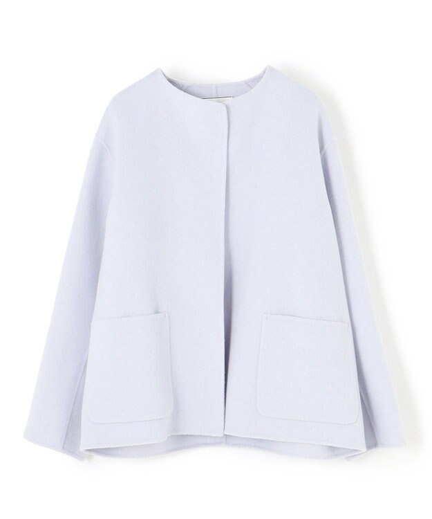 BEIGE， 【WEB限定】VERDUN / ウールリバーショートコート Sax