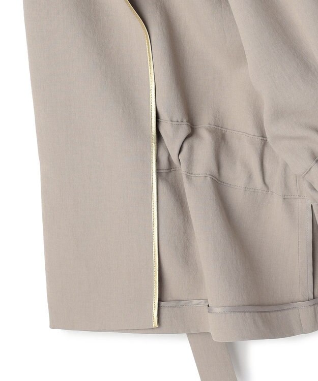 BEIGE， PORDIC / ドロスト付きノーカラージャケット Taupe