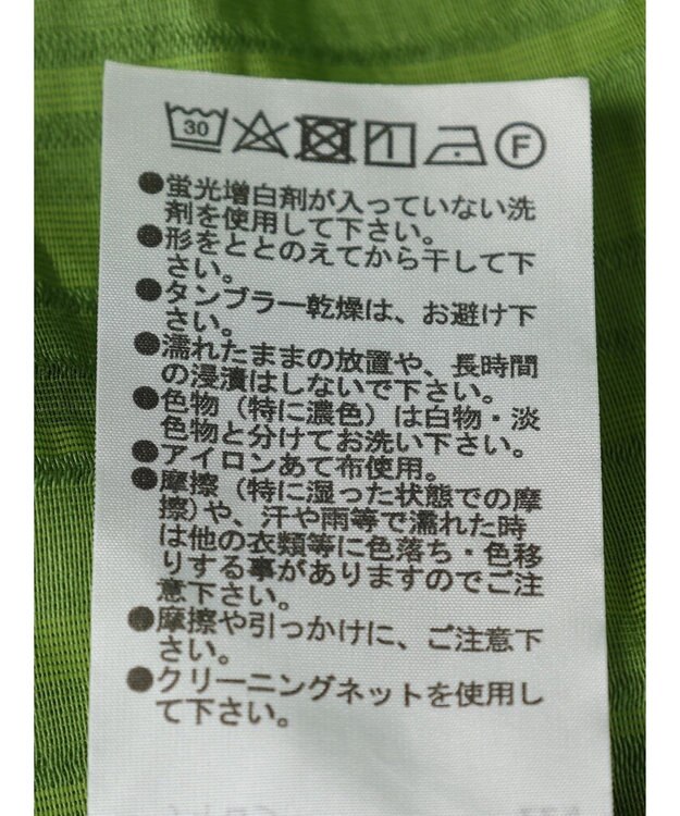 Green Parks シアーストライプショート丈シャツ Green