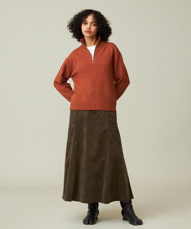 J.PRESS YORK STREET 【UNISEX】NEW ENGLAND ハーフジップニット オレンジ系