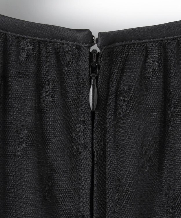 23区 【APPLAUDIR】シャーリングカットチュール ドレス ブラック系