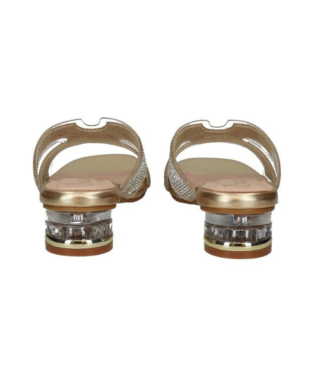 Bridget Birkin 【Bridget Birkin】クリアビジューミュールサンダル ゴールド