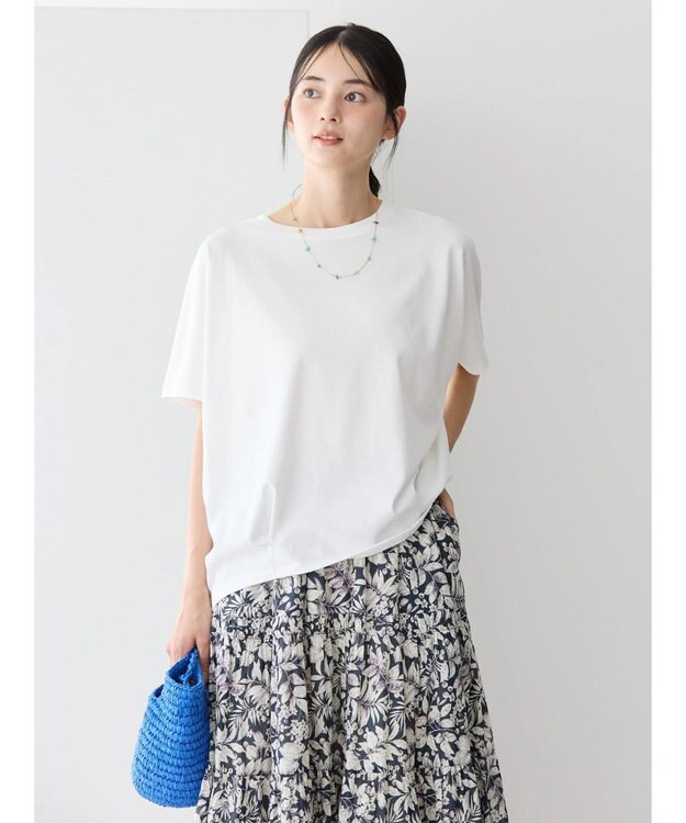 AMERICAN HOLIC 接触冷感裾タックカットプルオーバー Off White