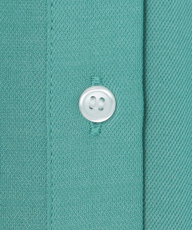 ANY 【洗える】バンドカラーとろみ ワンピース ターコイズ