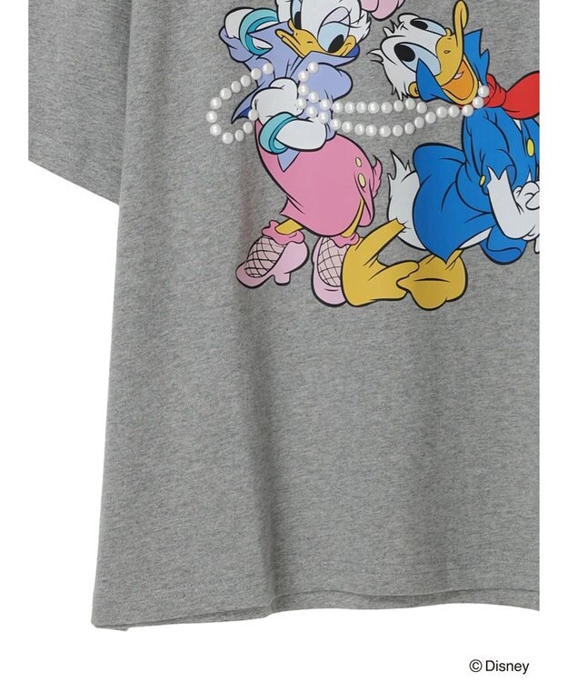 Green Parks ドナルドダック９０ｔｈ／アクセ風プリントＴＥＥII Gray Mixture