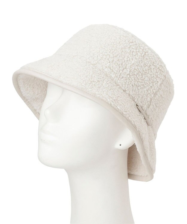 MOONBAT FURLA 【日本製】パイピング×ボア クロッシェハット オフホワイト