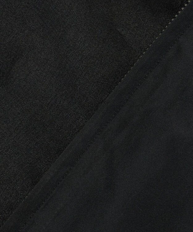 23区 【エステータ】シルクブレンド ライトタフタ ジップアップ ベスト ブラック