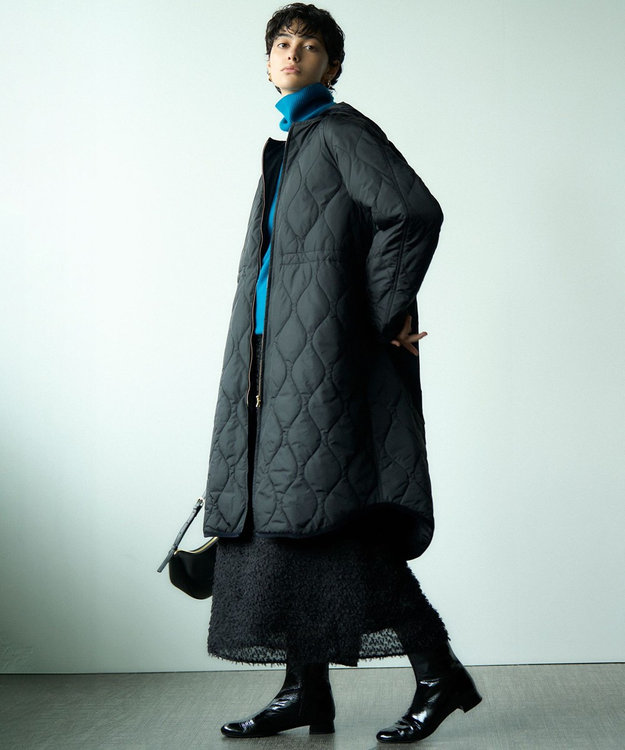 23区 S 【洗える】ヘアリーカットジャカード スカート ブラック系