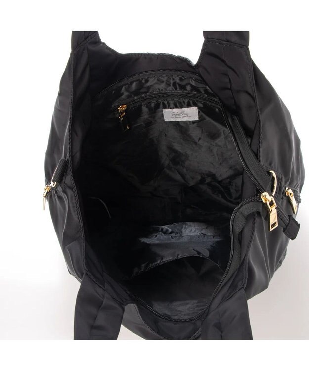 UNBILLION cachecache ナイロンマルチポケット2wayトート ブラック