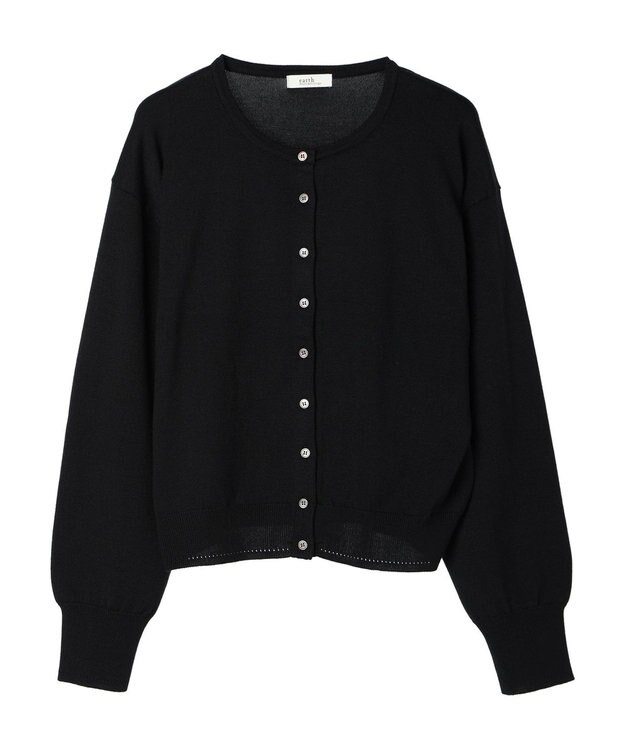 earth music&ecology ＵＶカット加工　ベーシックカーディガン Black