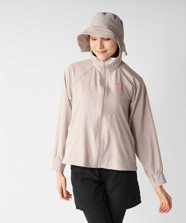 OP／FILA 【marie claire SPORT】帽子付きUVジャケット ベージュ