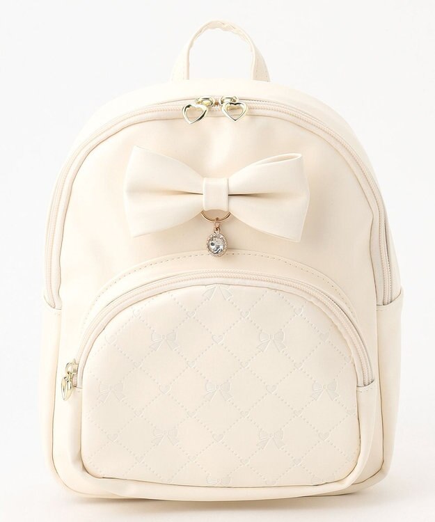 ANY KIDS リボンリュックサック アイボリー