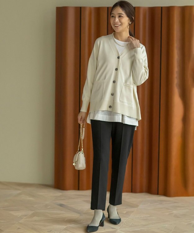 組曲 【WEB限定カラーあり】ウールライクストレッチ イージーパンツ 【WEB限定】ブラック系9