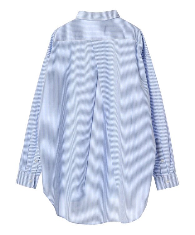 AMERICAN HOLIC ＵＶカット加工バックタックシャツチュニック Stripe Sax