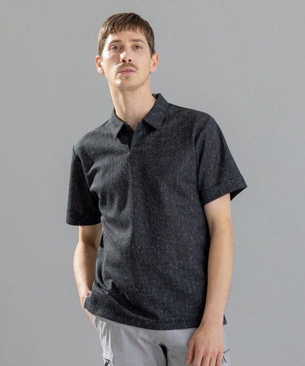 JOSEPH HOMME  リネンドビージャージー　スキッパー グレー系