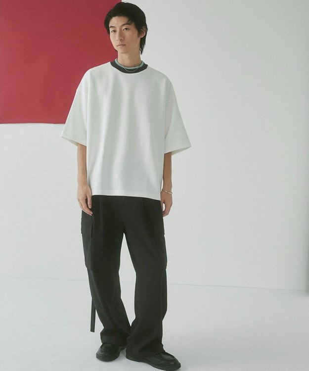 WEGO 【LUCY】ネックジャガードT（S） ホワイト