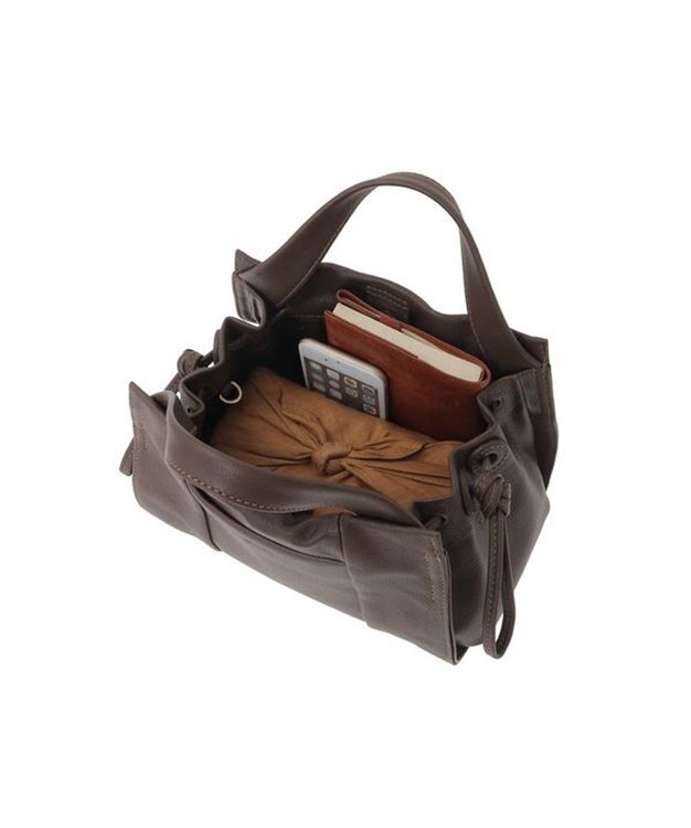 genten ソーロフィーネ 2WAYボストンバッグ グレー