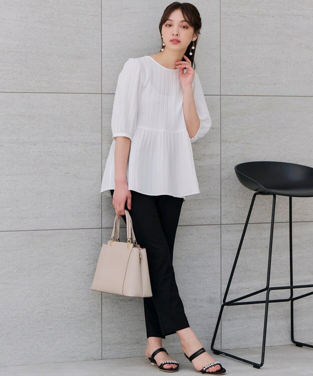 洗える】ジャガードペプラム ブラウス / ANY SIS | ファッション通販