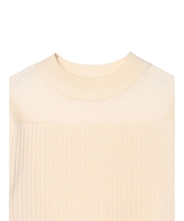 earth music&ecology 部分シアーニットプルオーバー Ivory