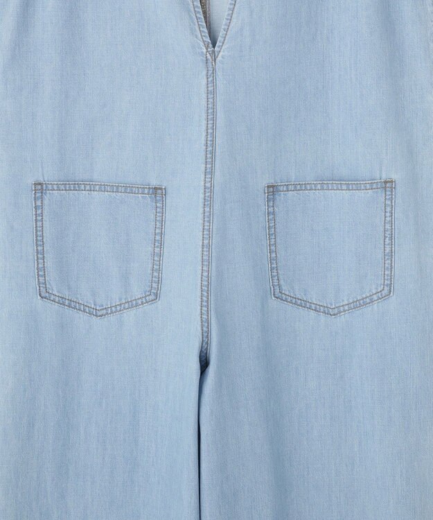 AMERICAN HOLIC バックリボンデニムオールインワン Light Indigo
