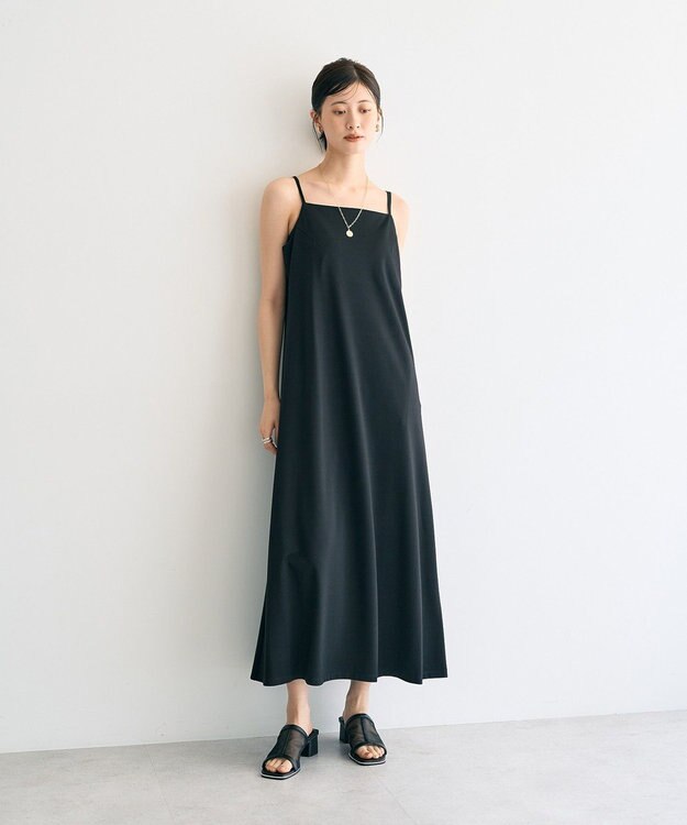 YECCA VECCA 【2点SET】シアーシャツ×Aラインキャミワンピース Purple