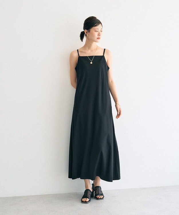 YECCA VECCA 【2点SET】シアーシャツ×Aラインキャミワンピース Purple