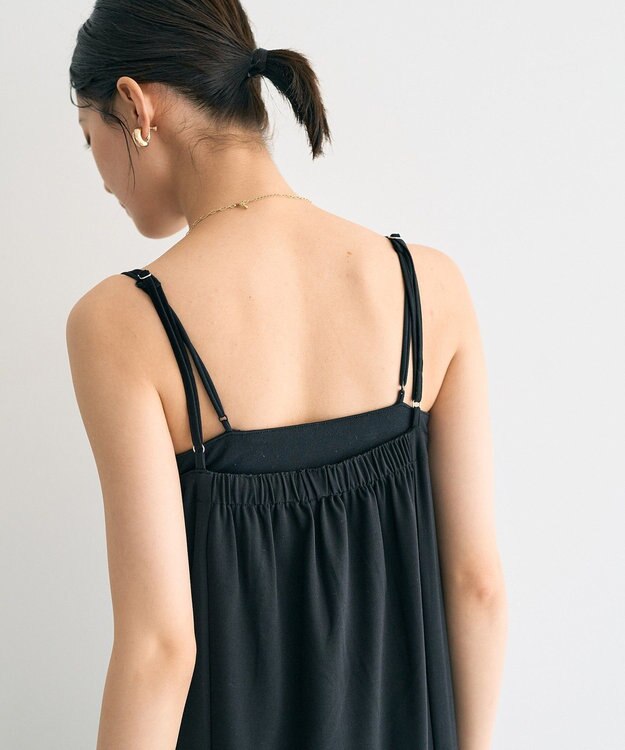 YECCA VECCA 【2点SET】シアーシャツ×Aラインキャミワンピース Purple