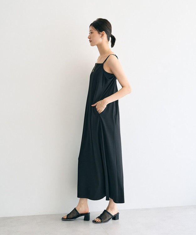 YECCA VECCA 【2点SET】シアーシャツ×Aラインキャミワンピース Purple