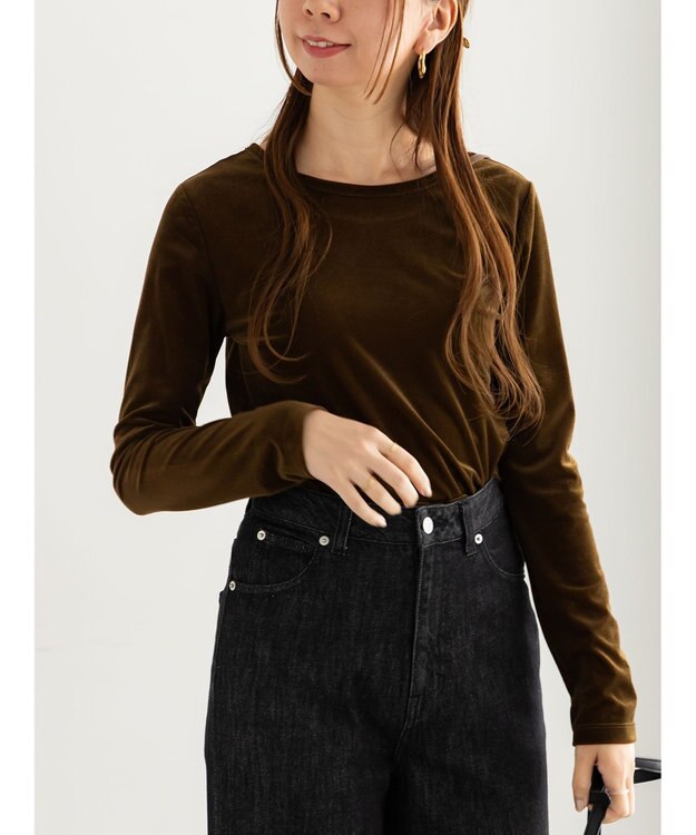 Te chichi シアーベロアトップス《2025Autumn catalog vol.2 item》 ブラウン