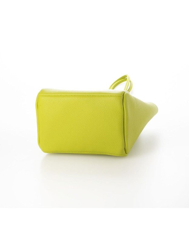 UNBILLION カシュカシュ cachecache / シュリンク合皮ワンハンドル手提げ ライトグリーン