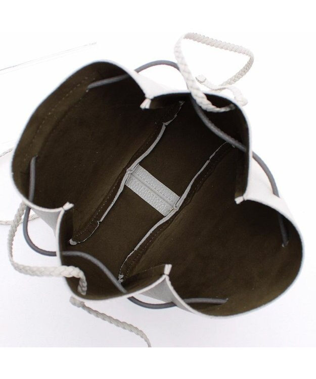 A.D.M.J. 【牛革】モーツァルト/巾着ショルダーS ホワイト