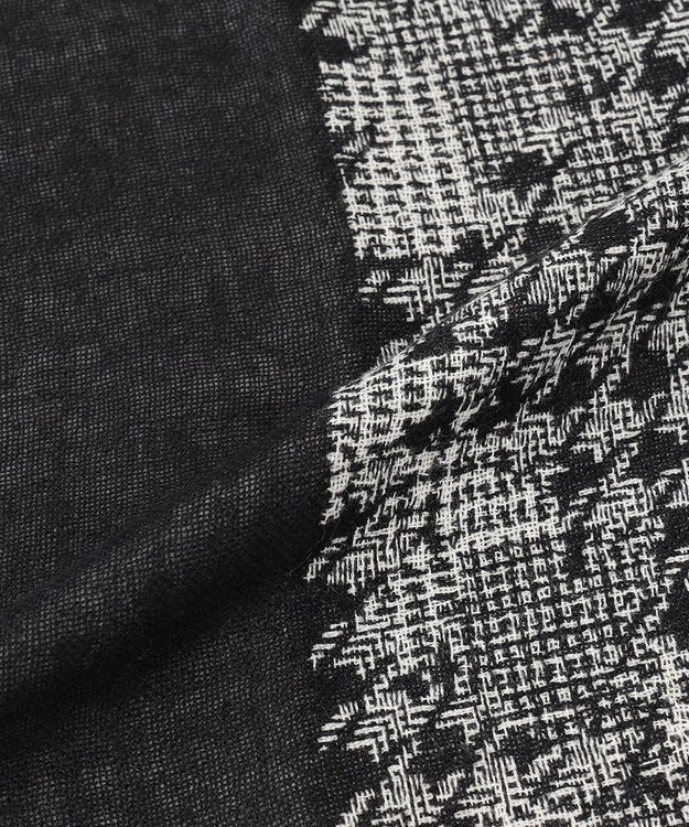 JOSEPH HOMME シルクカシミヤ　バッチワークストール ライトグレー系3