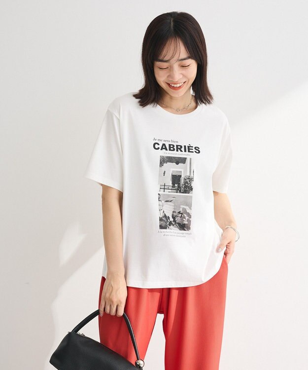 Green Parks アソート柄フォトＴシャツ Off White