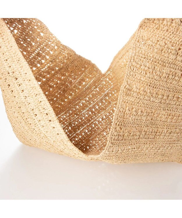 UNBILLION perche マダガスカルラフィア×姫路レザーホーボーバッグ ブラック