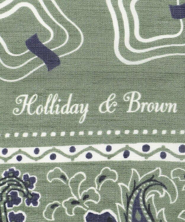 JOSEPH ABBOUD 【イタリア製】バンダナパターンチーフ カーキ系6