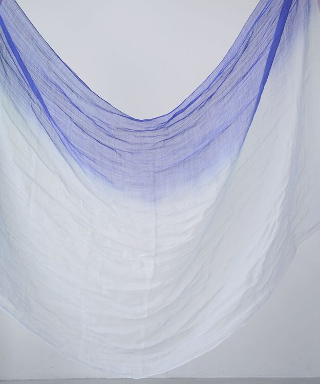 muto Ramie300 バーティカルグラデーション リネンストール ramie300 blue