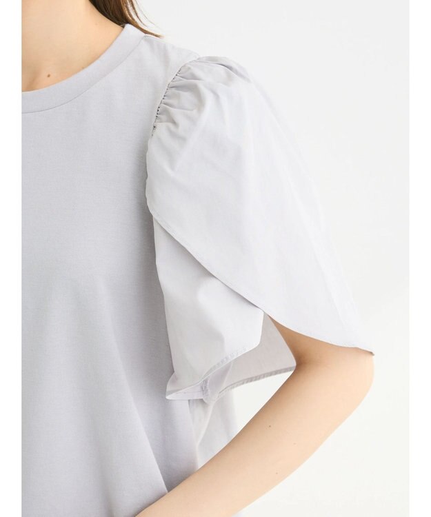 Green Parks ・ＳＵＧＡＲ　ＳＰＯＯＮ　チューリップスリーブＴＥＥ Light Gray