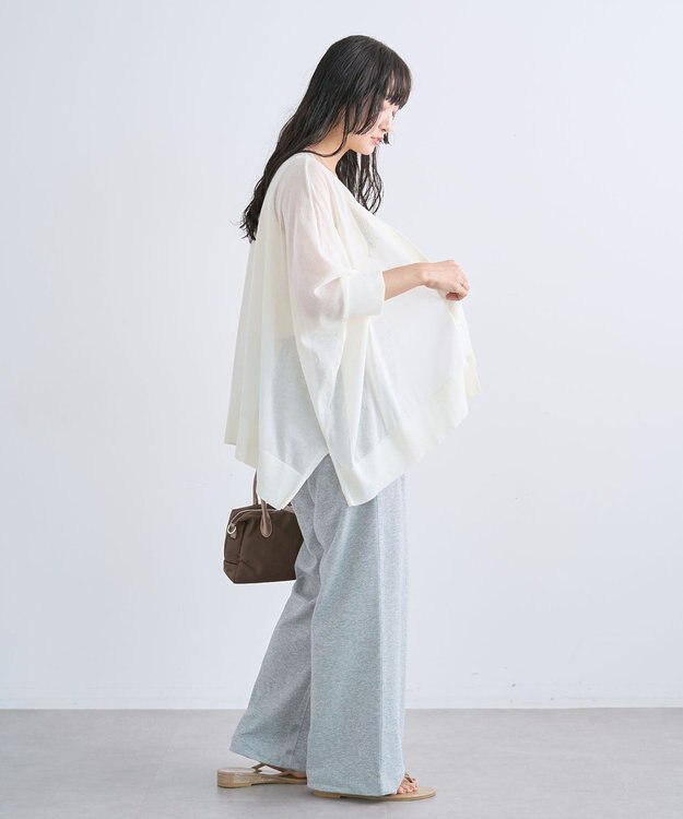 Green Parks ボックスゆったりカーディガン White